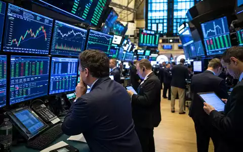Börsen-Editorial zeigt Molina Healthcare US60855R1005 anhand eines Trading-Floors mit KursverlÀufen aus dem Gesundheitssektor - Foto: THN