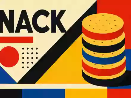Mondelez International Snackindustrie als geometrisches Bauhaus Poster mit Kreisen und Primaerfarben, ISIN US6092071058 als Textzeile - Foto: THN