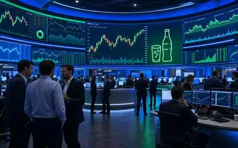 Börsen-Editorial mit Trading-Floor und Getränke-Symbolen auf Bildschirmen zeigt Molson Coors Beverage, ISIN US60871R2094, im NYSE-Umfeld - Foto: THN