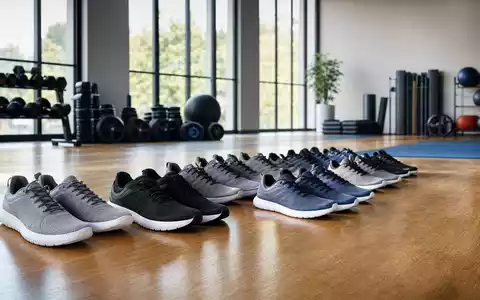 PUMA SE (ISIN DE0006969603) zeigt fotorealistische Trainingshalle mit generischen unmarkierten Sportschuhen und Fitnessgeraeten - Foto: THN