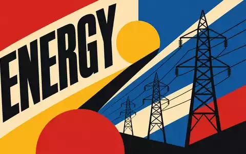 Quanta Services Inc. (ISIN US74762E1029) inspiriert geometrisches Bauhaus-Poster mit Strommasten und Sektor-Schriftzug ENERGY - Foto: THN
