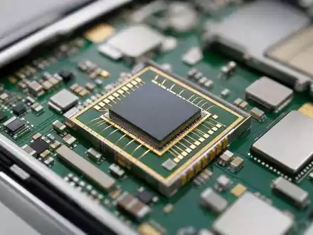 Qorvo Inc. (US74736K1016) stellt HF-Chips her, hier fotorealistisch auf einer Platine montiert dargestellt - Foto: THN