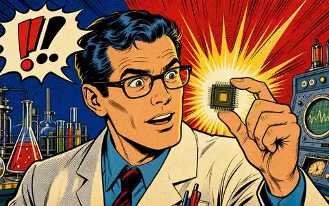 Qorvo Inc. (US74736K1016) verkörpert Innovationsgeist im Halbleiterbereich, hier als farbenfrohe Pop-Art-Comic-Szene interpretiert - Foto: THN