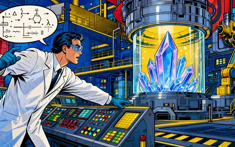 PVA TePla AG (DE0007461006) im Pop-Art-Comic mit Wissenschaftler an riesiger Kristallzuchtmaschine dargestellt - Foto: THN