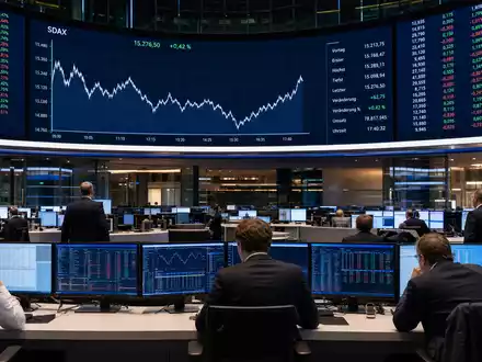 Börsen-Editorial mit SDAX-Charts am Xetra-Handelsplatz repräsentiert die Notierung von MLP SE DE0006569908 im deutschen Aktienmarkt - Foto: THN