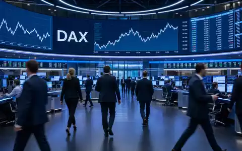 Editorielles Börsenfoto der Frankfurter Handelshalle mit DAX-Charts symbolisiert Kursentwicklung von MTU Aero Engines AG DE000A0D9PT0 - Foto: THN