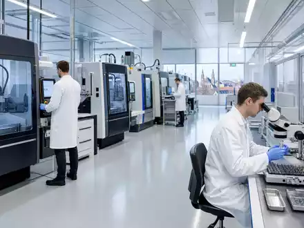 Straumann Holding AG (CH0012280076) betreibt moderne Reinraum-Fertigung für präzise Dentalimplantate in der Schweiz - Foto: THN