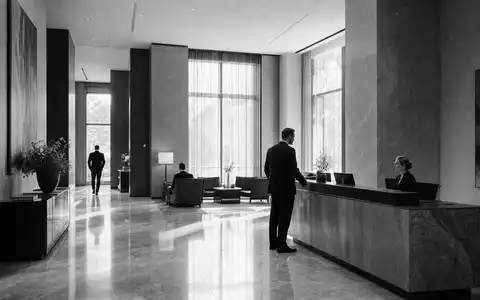Julius Bär Gruppe AG (ISIN CH0102484968) präsentiert Schwarzweiß-Reportage aus der Lobby einer schweizerischen Privatbank - Foto: THN