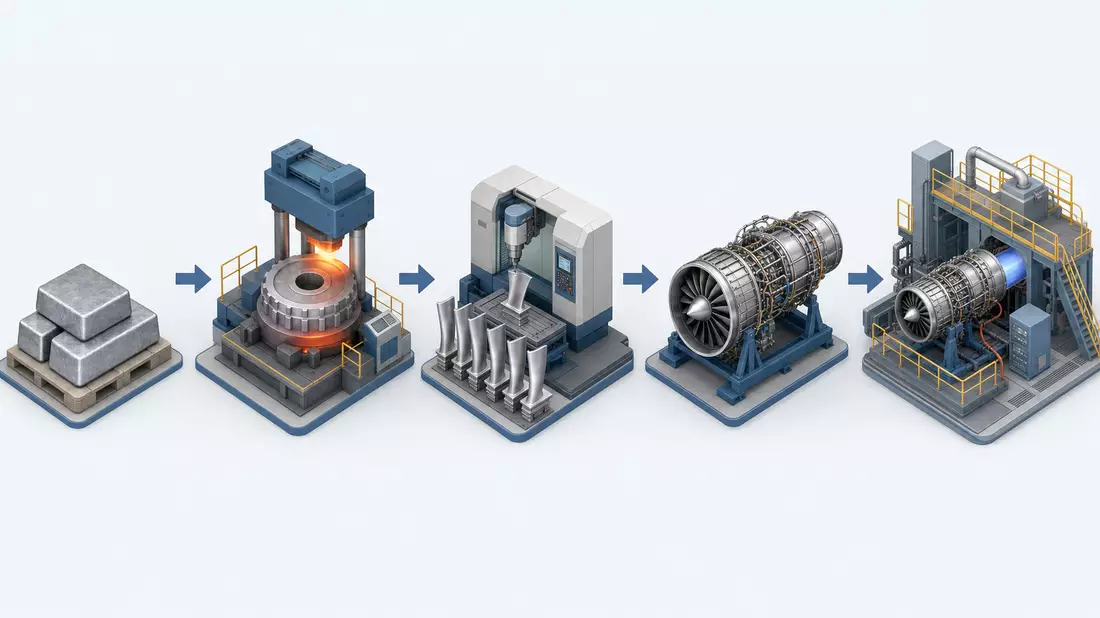 Isometrische Wertschöpfungskette Triebwerksbau, Rolls-Royce Holdings plc GB00B63H8491