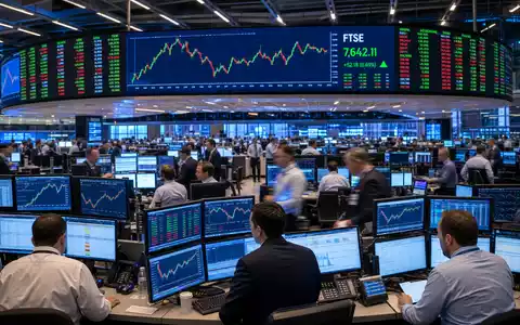 NatWest Group plc Handelsparkett der Londoner Börse mit Händlern und Finanzcharts, ISIN GB00BM8PJ831 - Foto: THN