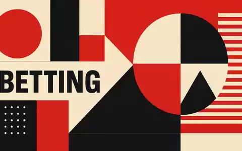 Bauhaus-Poster mit geometrischen Formen und Sektor-Kürzel BETTING für Flutter Entertainment plc ISIN IE00BWT6H894 - Foto: THN