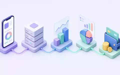 Isometrische 3D-Grafik zeigt digitale Wettplattform-Prozesskette für Flutter Entertainment plc ISIN IE00BWT6H894 im Online-Glücksspielsektor - Foto: THN