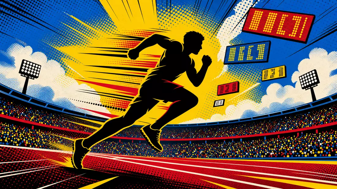 Pop-Art-Comic mit Sportszene und Quoten-Symbolen, Flutter Entertainment plc IE00BWT6H894