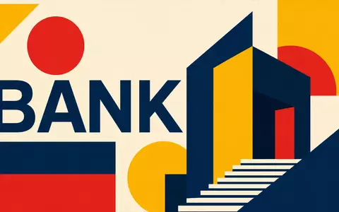 Bauhaus-Poster mit geometrischen Formen und Sektor-Text steht für Standard Chartered PLC, ISIN GB0004082847, Bankbranche - Foto: THN