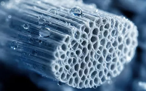 Makroaufnahme einer Filtermembran zeigt Materialdetails der Fluid-Technik von Pentair plc, ISIN IE00BLS0VV05, in Nahaufnahme - Foto: THN