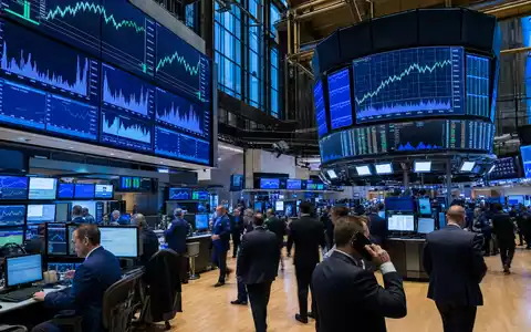 Börsen-Editorialfoto vom Trading-Floor mit Pharma-Charts steht sinnbildlich für den Aktienhandel von Pfizer Inc., ISIN US7170811035 - Foto: THN