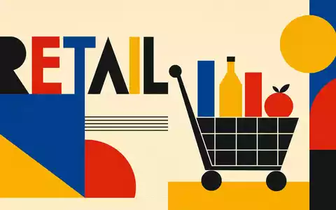Jerónimo Martins SGPS SA (PTJMT0AE0001) wird hier als geometrisches Bauhaus-Poster mit dem Wort RETAIL symbolisiert - Foto: THN