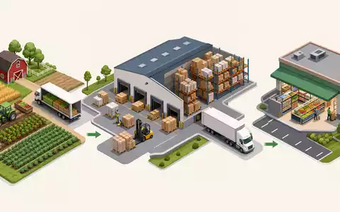 Jerónimo Martins SGPS SA (PTJMT0AE0001) organisiert komplexe Lieferketten, dargestellt als isometrische 3D-Illustration - Foto: THN