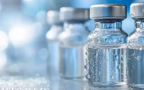 Medios AG (DE000A1MMCC8) steht sinnbildlich für pharmazeutische Präzision, gezeigt in einer Makroaufnahme von Glasfläschchen - Foto: THN