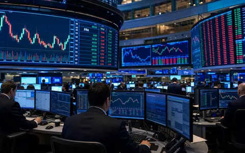 Metro AG DE000BFB0019 illustriert ein Börsen-Editorial mit dem Trading-Floor der Frankfurter Börse und Kursdiagrammen - Foto: THN