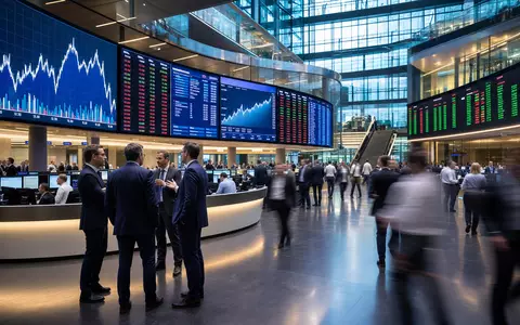 Kontron AG (DE0006053952) inszeniert redaktionell den Frankfurter Börsenhandelssaal mit Kurscharts der Technologiebranche - Foto: THN