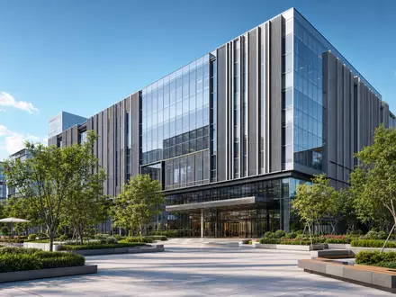 Architektur-Render eines modernen Bürogebäudes steht sinnbildlich für Klöckner & Co, ISIN DE000KC01000 - Foto: THN
