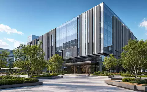 Architektur-Render eines modernen Bürogebäudes steht sinnbildlich für Klöckner & Co, ISIN DE000KC01000 - Foto: THN