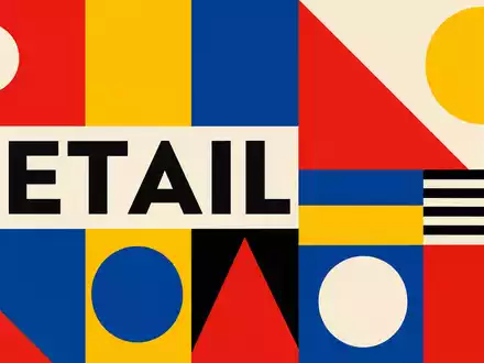 Kroger Co. mit ISIN US5010441013 im Einzelhandel, dargestellt als geometrisches Bauhaus-Poster mit Sektor-Schriftzug - Foto: THN