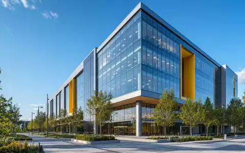 Dollar Tree Inc. Firmensitz als modernes Glas Hochhaus in einem fotorealistischen Architektur Render US2567461080 - Foto: THN