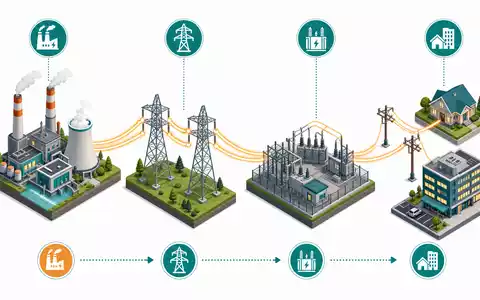 Dominion Energy isometrische Wertschöpfungskette von Kraftwerk über Übertragungsnetz bis zum Verbraucher US25746U1097 - Foto: THN