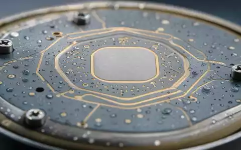 Trimble Inc. (US8962391058) in Makroaufnahme: Nahaufnahme einer GNSS-Antennenoberfläche mit feinen metallischen Schaltkreisen - Foto: THN