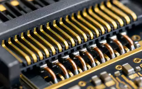 Makroaufnahme goldener Schaltkontakte demonstriert Rockwell Automation ISIN US7739031091 Präzisionstechnik in der Elektronikfertigung - Foto: THN