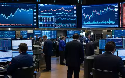 Börsen-Editorial mit Trading-Floor und Kursdiagrammen visualisiert Rockwell Automation ISIN US7739031091 im Aktienmarktumfeld - Foto: THN