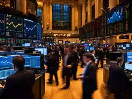 Freeport-McMoRan US35671D8570 – Handelssaal einer Börse mit Rohstoffcharts für Kupfer, Gold und Molybdän - Foto: THN