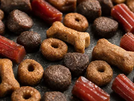 Makroaufnahme von Tiernahrung zeigt Sortiment von Pets at Home Group Plc, ISIN GB00B29H4253, im Heimtiermarkt - Foto: THN