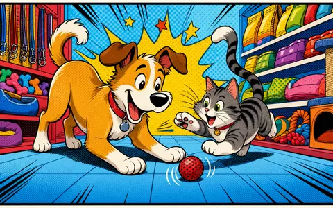 Pop-Art-Comic mit Hund und Katze zeigt Pets at Home Group Plc, ISIN GB00B29H4253, als Heimtierbedarf-Anbieter - Foto: THN