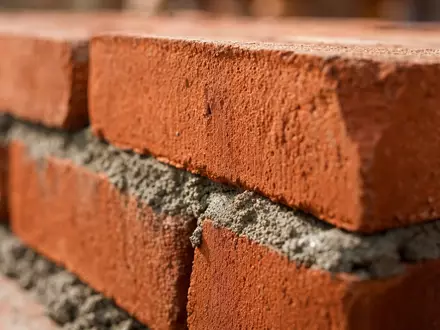 Redrow plc (GB0007323586) baut mit Materialien wie diesen Ziegelsteinen, hier in einer detailreichen Makroaufnahme gezeigt - Foto: THN