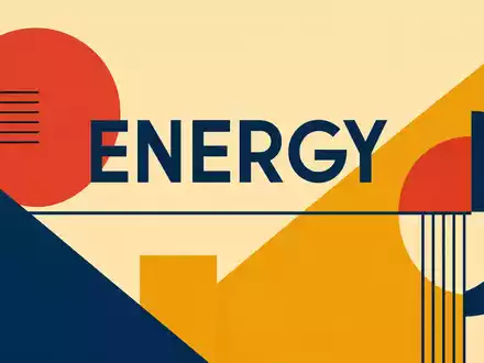 Snam S.p.A. (IT0003153415) wird abstrakt als Bauhaus-Poster mit geometrischen Formen und dem Kürzel ENERGY dargestellt - Foto: THN