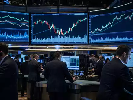 Snam S.p.A. (IT0003153415) notiert an der Mailänder Börse, dargestellt als Editorial-Szene mit Energie-Kursdiagrammen - Foto: THN