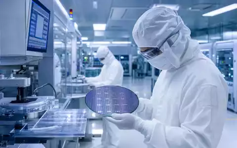 ams-OSRAM AG (ISIN AT0000A18XM4) betreibt moderne Halbleiter-Reinraumfertigung mit präzisen optischen Sensorwafern und hochtechnisierten Anlagen - Foto: THN