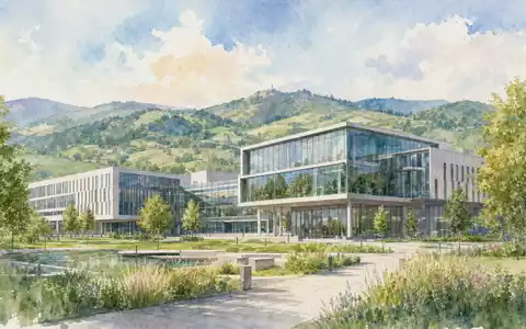 ams-OSRAM AG (ISIN AT0000A18XM4) inspiriert diese Aquarelldarstellung eines Technologiestandorts nahe Graz, Österreich - Foto: THN