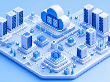 Isometrische 3D-Illustration eines Cloud-Netzwerks repräsentiert NetApp Inc., ISIN US64120B1098, führend in Cloud-Storage-Lösungen - Foto: THN