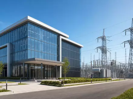 NextEra Energy Inc. (US65339F1012): architektonisches Rendering eines modernen BĂŒrogebĂ€udes neben einem Umspannwerk - Foto: THN