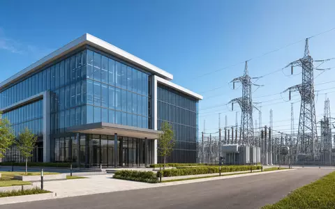 NextEra Energy Inc. (US65339F1012): architektonisches Rendering eines modernen Bürogebäudes neben einem Umspannwerk - Foto: THN