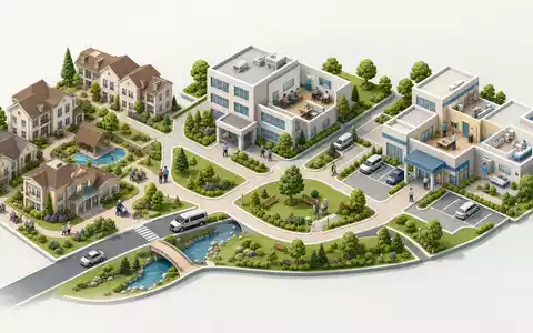 Welltower Inc. (US95040Q1040) verbindet Wohnanlagen, Kliniken und Praxen in einer isometrischen Wertschöpfungskette - Foto: THN