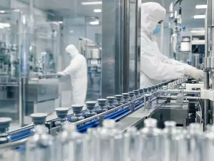 West Pharmaceutical (ISIN US9523901012) stellt in sterilen Reinräumen Vials und Elastomer-Verschlüsse für Injektionssysteme her - Foto: THN