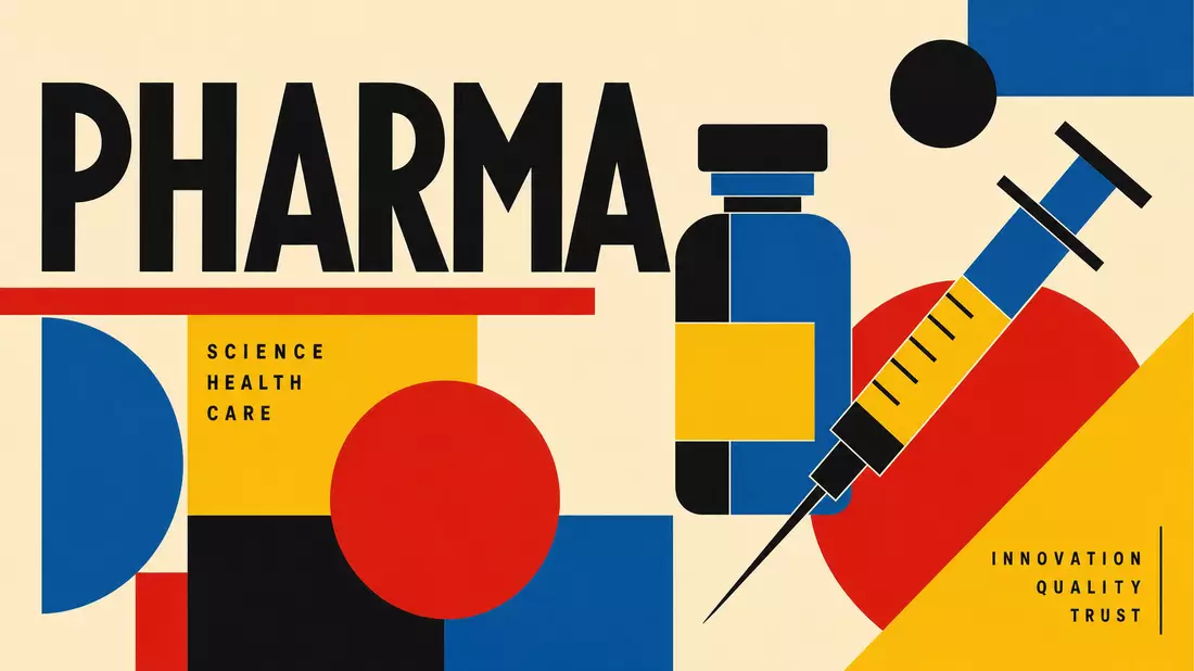 Bauhaus-Poster mit Kürzel PHARMA, West Pharmaceutical, US9523901012