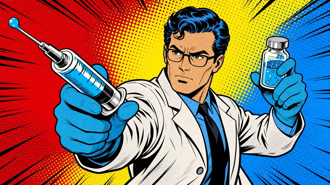 Pop-Art-Comic mit Spritze, West Pharmaceutical, ISIN US9523901012