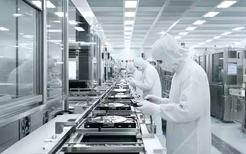 Western Digital (ISIN US9581021055) fertigt Festplatten in einem sterilen Reinraum für Rechenzentren weltweit heute - Foto: THN
