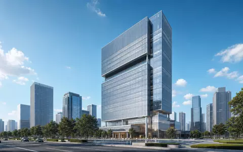 Architektur-Render eines modernen Bürohochhauses symbolisiert die Firmenzentrale von Wells Fargo & Co., US9497461015 - Foto: THN